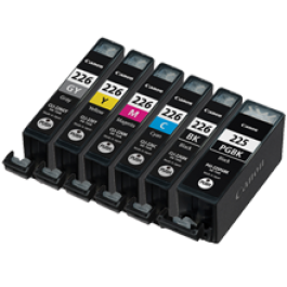 CANON PGI-225 / CLI-226 INK / INKJET Cartridge Set Black x2 Cyan Yellow Magenta Gray CANON PGI-225 / CLI-226 INK / INKJET Cartridge Set Black x2 Cyan Yellow Magenta Gray