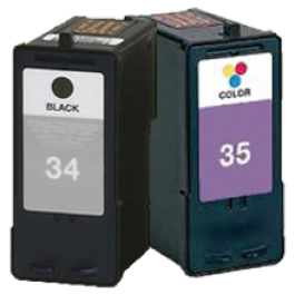 LEXMARK 18C0034 / 18C0035 High Yield INK / INKJET Cartridge Combo Black Tri-Color