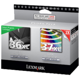 Brand New Original LEXMARK 18C2170 / 18C2180 36XL / 37XL High Yield INK / INKJET Cartridge Black Color COMBO PACK