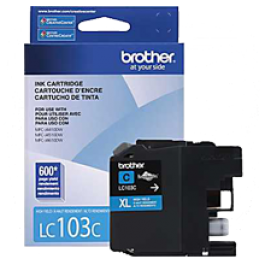 Brand New Original BROTHER LC103C INK / INKJET Cartridge Cyan High Yield