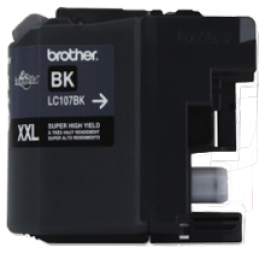 Brand New Original BROTHER LC107BK (XXL) INK / INKJET Cartridge Super High Yield Black Brand New Original BROTHER LC107BK (XXL) INK / INKJET Cartridge Super High Yield Black