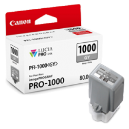 Brand New Original Canon PFI-1000GY INK / INKJET Cartridge Gray Brand New Original Canon PFI-1000GY INK / INKJET Cartridge Gray