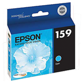 Brand New Original EPSON T159220 INK / INKJET Cartridge High Yield Ultra Chrome High Gloss Cyan