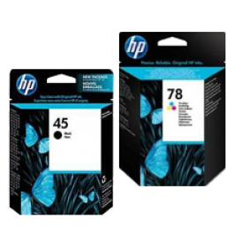 Brand New Original HP 51645A / C6578A (45A / 78A) INK / INKJET Cartridge Combo Pack Black Tri-Color