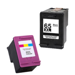 HP N9K03AN / N9K04AN (#65XL) High Yield INK / INKJET Cartridge Combo Pack Black Tri-Color