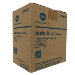 Brand New Original Konica Minolta A0X5432 (TNP22C) Laser Toner Cartridge Cyan Brand New Original Konica Minolta A0X5432 (TNP22C) Laser Toner Cartridge Cyan