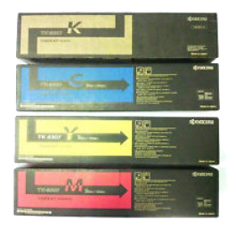 Brand New Original Kyocera Mita TK-8307 Laser Toner Cartridge Set Black Cyan Magenta Yellow