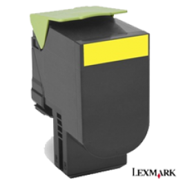 Brand New Original Lexmark 80C1SY0 Laser Toner Cartridge Yellow