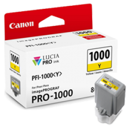Brand New Original Canon PFI-1000Y INK / INKJET Cartridge Yellow Brand New Original Canon PFI-1000Y INK / INKJET Cartridge Yellow