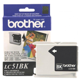 Brand New Original BROTHER LC51BK INK / INKJET Cartridge Black