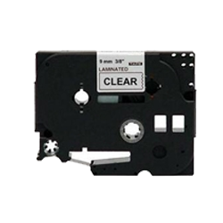 ~Brand New Original Brother TZ121/TZE121 BLACK ON CLEAR TAPE