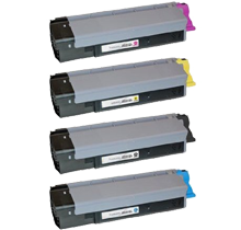 OKIDATA CX2032 (Type C8) Laser Toner Cartridge Set Black Cyan Yellow Magenta