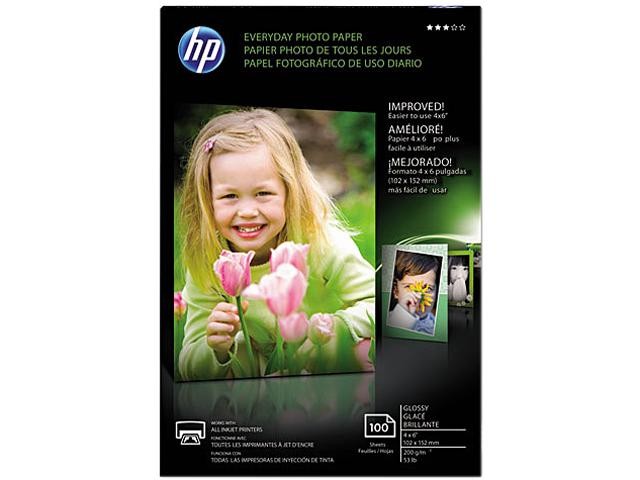 HP Everyday  Glossy Photo Paper (4 x 6") / 100 Sheets