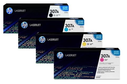HP 307A Laser Toner Cartridge Set Black Cyan Yellow Magenta for CP5225A