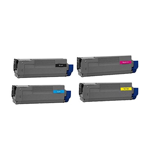 OKIDATA C5500 / C5650 / C5800 Laser Toner Cartridge Set Black Cyan Yellow Magenta