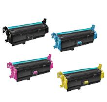 HP 508X Laser Toner Cartridge Set Black Cyan Yellow Magenta High Yield Set