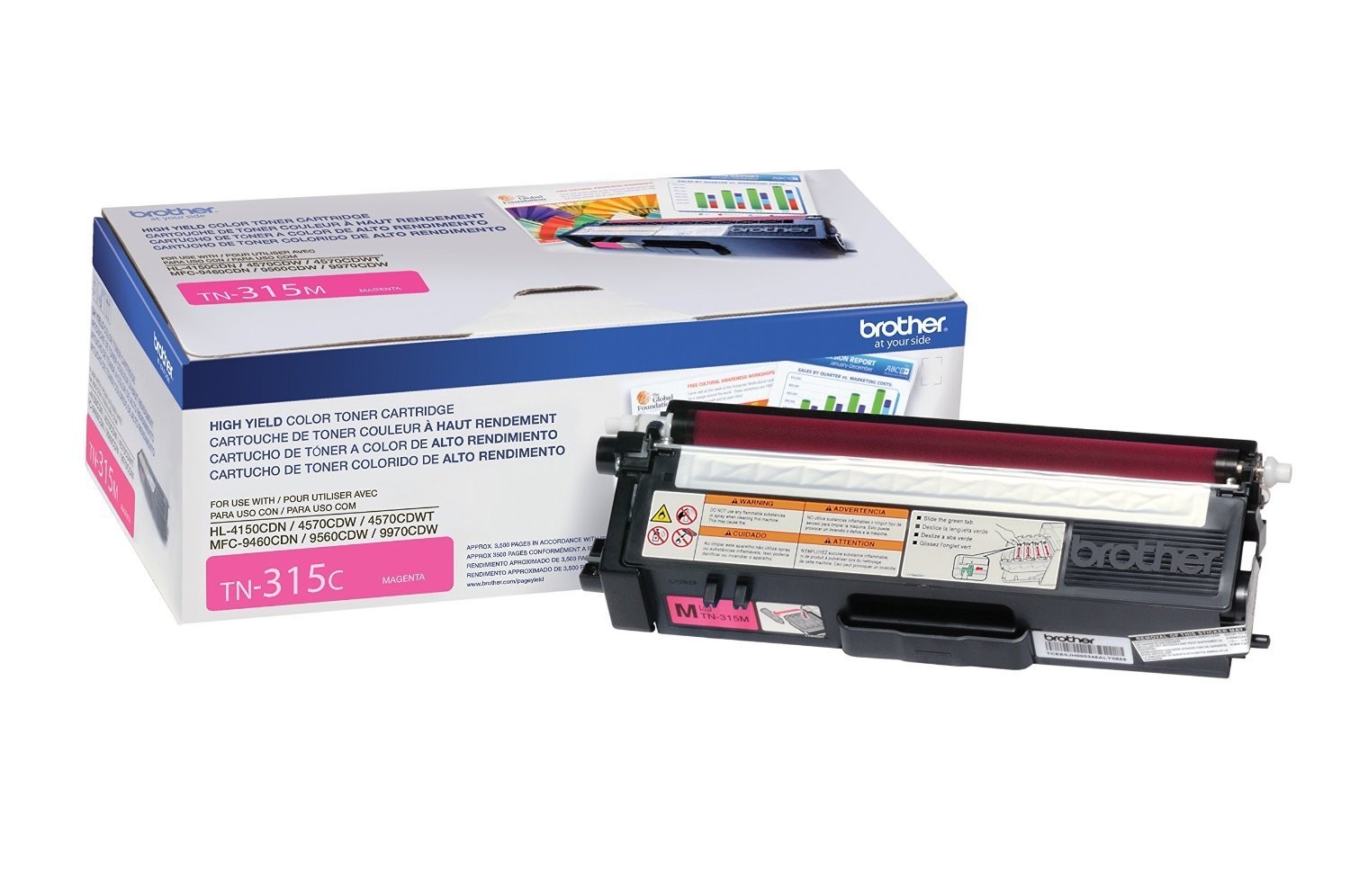 Brand New Original Brother TN315M Laser Toner Cartridge High Yield Magenta