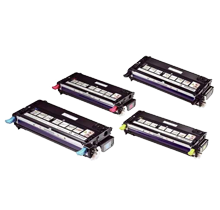 DELL 3130CN Laser Toner Cartridges Set Black Cyan Yellow Magenta High Yield