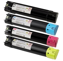 DELL 5130CDN High Yield Laser Toner Cartridge Set Black Cyan Yellow Magenta