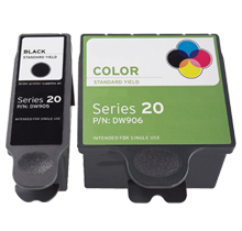 DELL DW905 / DW906 INK / INKJET Cartridge Combo Pack Black Tri-Color