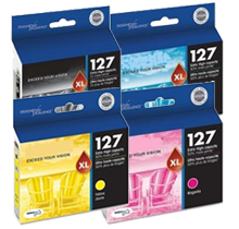 Original EPSON T127 Extra High Yield INK / INKJET Cartridge Set Black Cyan Yellow Magenta