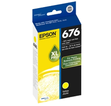 ~Brand New Original EPSON T676XL420 676XL High Yield INK / INKJET Cartridge Yellow
