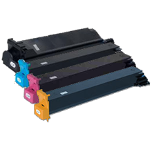 Konica Minolta 7400 / 7450 Laser Toner Cartridge Set Black Cyan Yellow Magenta