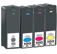 LEXMARK 100XL High Yield INK / INKJET Cartridge Set Black Cyan Yellow Magenta