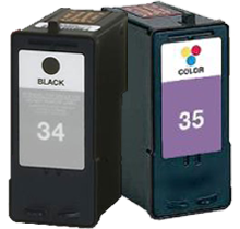 LEXMARK 18C0034 / 18C0035 High Yield INK / INKJET Cartridge Combo Black Tri-Color