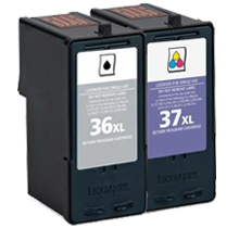 LEXMARK 18C2170 / 18C2180 36XL / 37XL High Yield INK / INKJET Cartridge Black Color COMBO PACK
