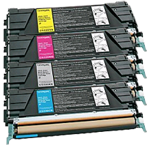 LEXMARK / IBM C5220 Laser Toner Cartridge Set Black Cyan Yellow Magenta