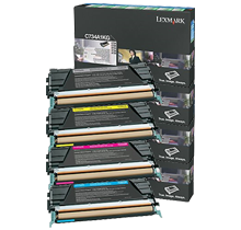 Brand New Original LEXMARK / IBM C734 Laser Toner Cartridge Set Black Cyan Yellow Magenta