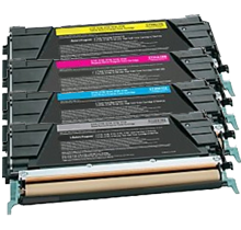 LEXMARK / IBM C734 Laser Toner Cartridge Set Black Cyan Yellow Magenta