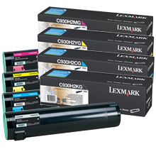 ~Brand New Original LEXMARK / IBM C930 Laser Toner Cartridge Set Black Cyan Yellow Magenta