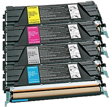 LEXMARK / IBM C520 Laser Toner Cartridge Set Black Cyan Yellow Magenta