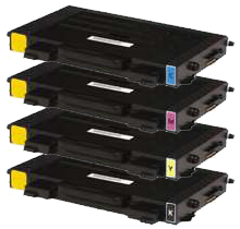 SAMSUNG CLP500 Laser Toner Cartridge Set Black Cyan Yellow Magenta