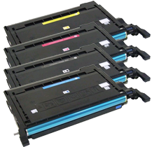 SAMSUNG CLP-600 Laser Toner Cartridge Set Black Cyan Yellow Magenta