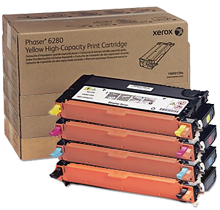 Brand New Original Xerox Phaser 6280 High Yield Laser Toner Cartridge Set Black Cyan Yellow Magenta