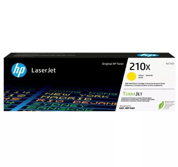 ~Brand New Original HP W2102X (HP 210X) High Yield Yellow Laser Toner Cartridge