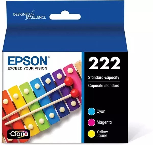 Brand New Original Epson T222520 Cyan Magenta Yellow Ink / Inkjet Cartridge