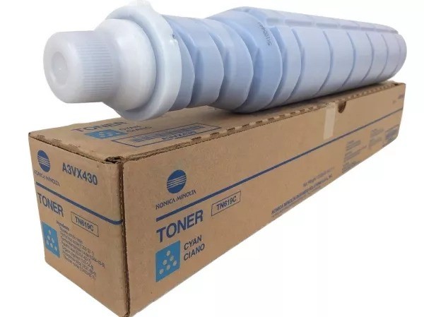 Brand New Original Konica Minolta A3VX430 (TN619C) Cyan Laser Toner Cartridge