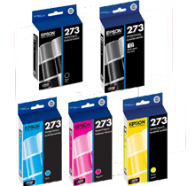 Brand New Original EPSON T273 INK / INKJET Cartridge Set Photo Black Black Cyan Magenta Yellow