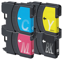 Brother LC61 Ink Cartridge Set Black Cyan Yellow Magenta