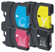 Brother LC65 Ink Cartridge Set Black Cyan Yellow Magenta