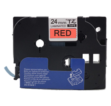 BROTHER P-Touch Label Laminated Tape TZ-451 - 1" x 26.2' Black on Red