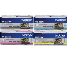 Brand New Original Brother TN223 Laser Toner Cartridge Set Black Cyan Magenta Yellow