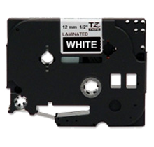 BROTHER P-Touch Label Tape TZE-335 - 0.47" x 26' White on Black