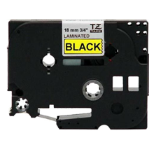 BROTHER P-Touch Label Tape TZE-641 - 0.7" x 26' Black on Yellow