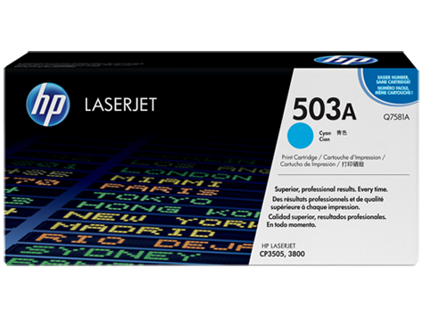 ~Brand New Original HP Q7581A Laser Toner Cartridge Cyan