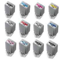 Canon PFI-1000 INK / INKJET Cartridge Photo Black Cyan Magenta Yellow Photo Cyan Photo Magenta Gray Photo Gray Matte Black Blue Red Chroma Optimizer